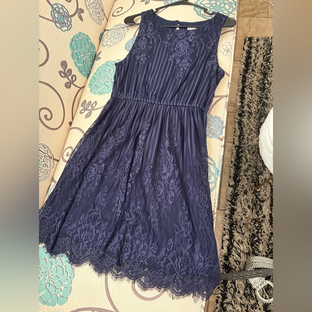 Xhilaration Blue Sheath Dress Sleeveless Scoop Neck Cocktail